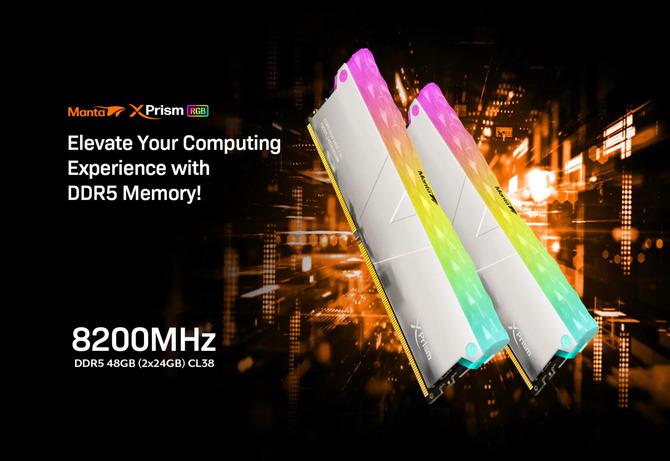 V-Color Manta XPrism RGB 48 GB 8200 MHz - zapowiedź bardzo szybkich kości pamięci RAM DDR5 dla wymagających użytkowników [2]