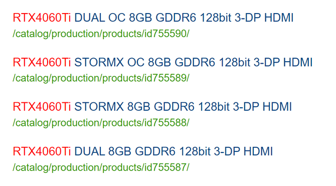 NVIDIA GeForce RTX 4060 Ti i AMD Radeon RX 7600 - wyciekła lista modeli kart przygotowywanych przez firmę GIGABYTE [4]