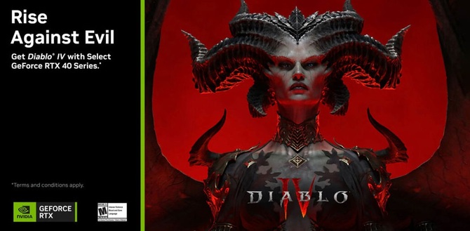 Diablo IV za darmo przy zakupie kart graficznych NVIDIA GeForce RTX 4000 oraz gotowych zestawów komputerowych [1]