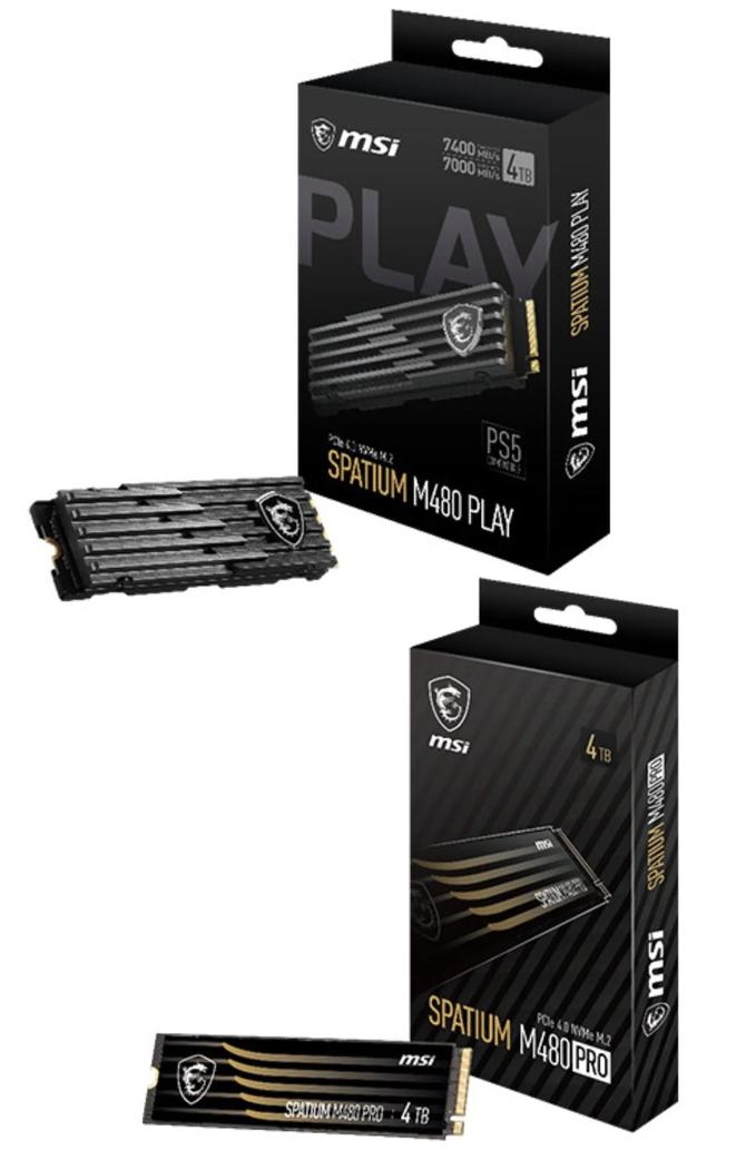 MSI Spatium M480 PRO - nowa seria szybkich dysków SSD PCIe 4.0. Jeden z modeli jest kompatybilny z konsolami PlayStation 5 [3]