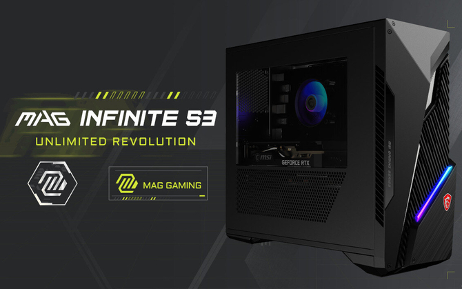 MSI MAG Infinite S3 - gotowy komputer stacjonarny do gier z kartą graficzną NVIDIA GeForce RTX 4070 [1]
