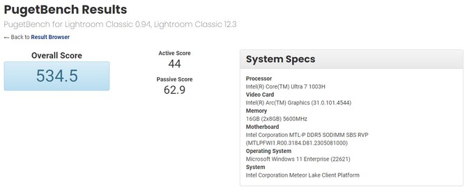 Intel Core Ultra 7 1003H - w sieci pojawił się kolejny procesor 14. generacji z rodziny Meteor Lake [3]