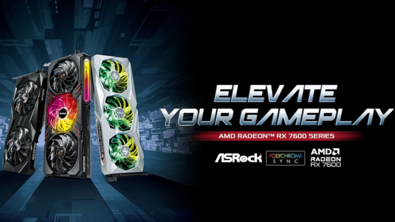 ASRock Radeon RX7600 Steel Legend 8【未開封】 ASRock Radeon RX 7600 Steel Legend 8GB OC (RX7600 SL 8GO) - Karta