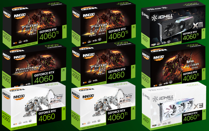 Inno3D GeForce RTX 4060 Ti i GeForce RTX 4060 - producent zaprezentował aż 11 kart graficznych z popularnych serii [2]