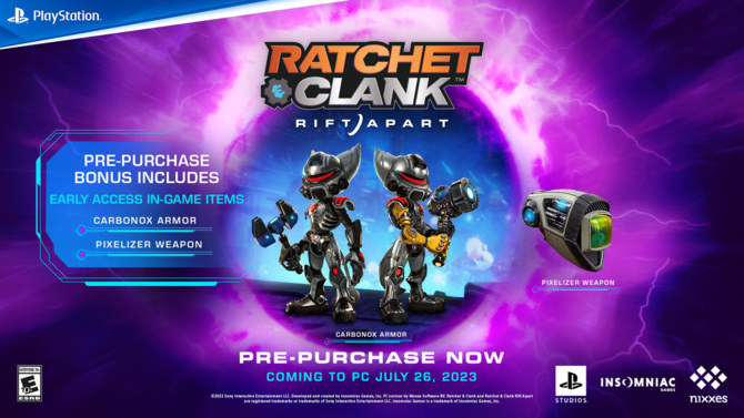 Ratchet & Clank: Rift Apart is officially coming to PC.  The existing exclusive PlayStation 5 will debut on PC in July [8]