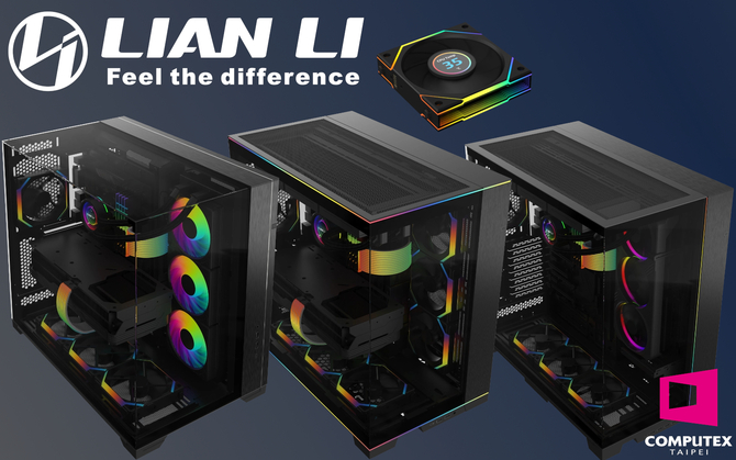 Lian Li zapowiada premiery nowych obudów PC i serię wentylatorów UNI FAN z wyświetlaczami LCD na targach Computex [1]