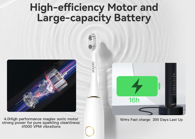  Nandme NX 8000 - zaawansowana soniczna szczoteczka do zębów z akumulatorem na 200 dni pracy w kapitalnej promocji [2]