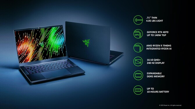 Razer Blade 14 - nowa wersja laptopa otrzyma procesor AMD Ryzen 9 7940HS oraz układy GeForce RTX 4060 i RTX 4070 [9]