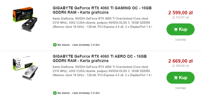 Karta graficzna NVIDIA GeForce RTX 4060 Ti z 16 GB pamięci VRAM doczekała się cichej premiery. Ceny nie zachęcają do zakupu [3]