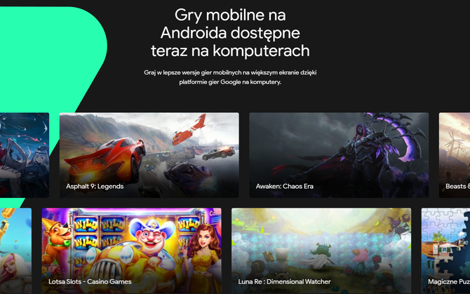 Google Play Games - zagraj w gry dostępne wyłącznie na Androidzie na systemie Windows. Oficjalne oprogramowanie z aktualizacją [1]