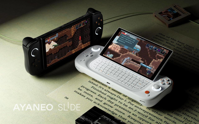 AYANEO SLIDE - gamingowy handheld z wysuwanym ekranem i fizyczną klawiaturą RGB. GPD WIN 4 (2023) ma solidnego rywala  [1]