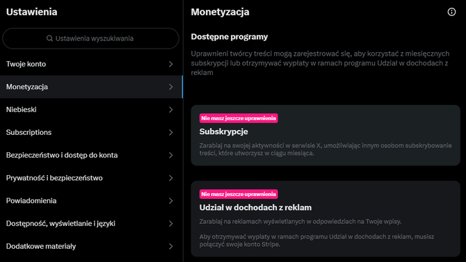 X (Twitter) oficjalnie udostępnił użytkownikom możliwość zarabiania na platformie. Jakie są wymagania? [2]