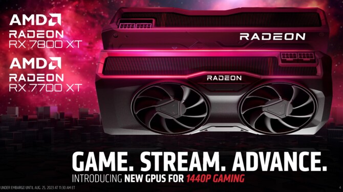 AMD Radeon RX 7800 XT oraz Radeon RX 7700 XT - prezentacja, specyfikacja i wydajność kart graficznych RDNA 3 [7]
