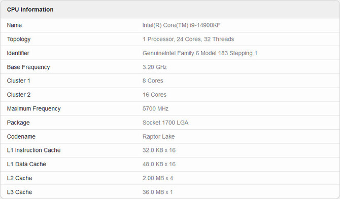 Intel Core i9-14900KF ze sporo lepszym wynikiem w Geekbench 6 od procesora AMD Ryzen 9 7950X3D [2]
