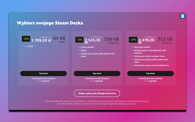 Steam Deck - najlepszy gamingowy handheld od Valve znowu na wyprzedaży. Z zakupem trzeba się pospieszyć [2]