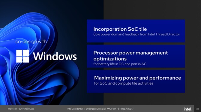 Intel Meteor Lake - charakterystyka procesorów Core Ultra 1. generacji, stworzonych z myślą o energooszczędności [39]