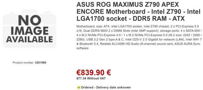 ASUS ROG Maximus Z790 APEX Encore – w sklepach pojawiła się nowa płyta główna przygotowana z myślą o overclockerach [2]