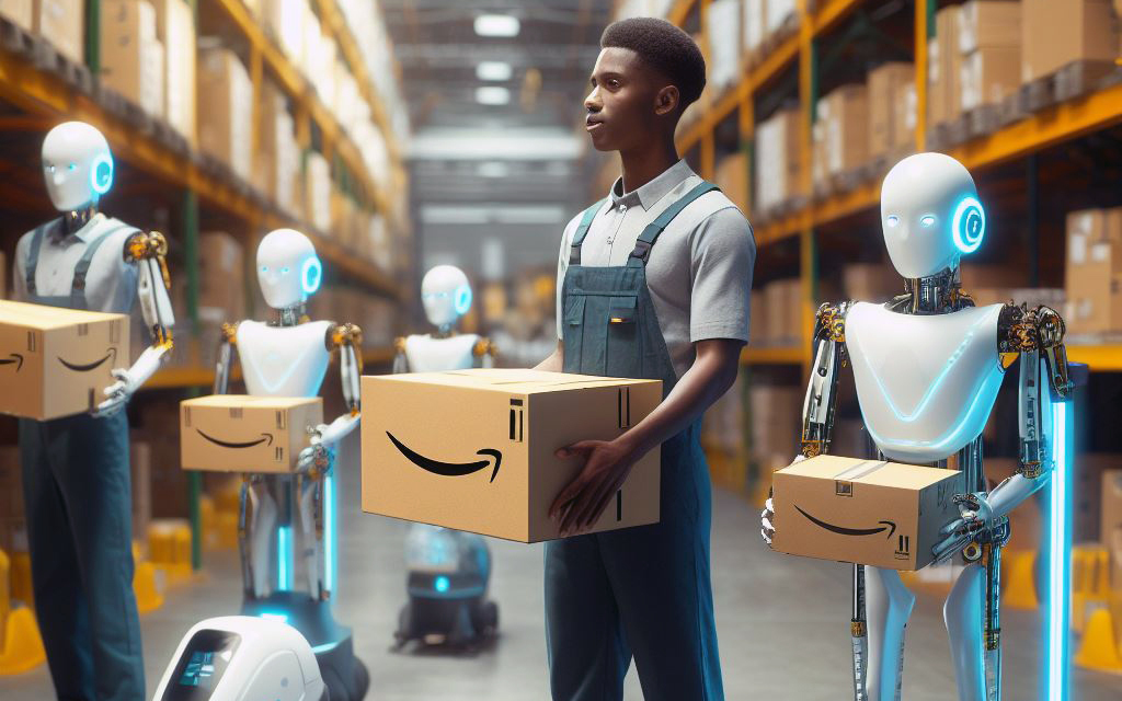 Amazon roboty humanoidalne zaczynają współpracę z ludźmi. Przyszłość
