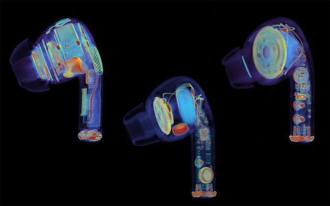 Apple AirPods Pro - headphones were checked from the inside and compared with copies.  Computed tomography was used [3]