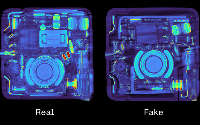 Apple AirPods Pro - headphones were checked from the inside and compared with copies.  Computed tomography was used [5]