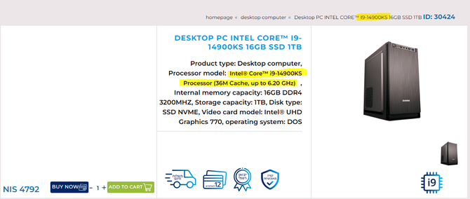 Intel Core i9-14900KS and Core i9-14900HX - the best processors for desktops and laptops that will deliver extremely high clocks [2]