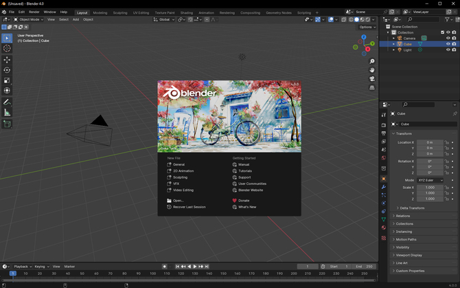 Blender 4.0 – the next version of the popular 3D graphics modeling program debuts.  The changes are important and very useful