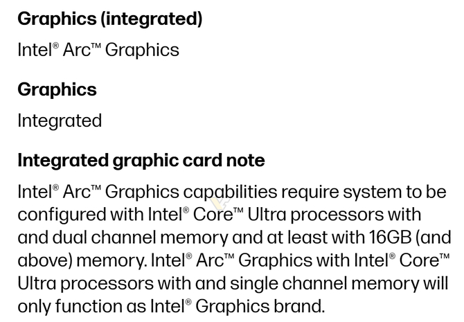 Intel ARC Graphics - układ graficzny w procesorach Meteor Lake wymaga pamięci RAM, pracującej w trybie Dual Channel [2]
