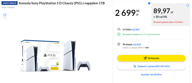 Konsola PlayStation 5 Slim trafiła do polskich sklepów. Szkoda tylko, że cena w ogóle nie zachęca do zakupu [1]