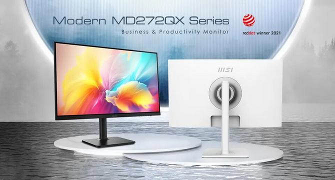 MSI Modern MD272QX - elegancko prezentujący się monitor biurowy o odświeżaniu 100 Hz i rozdzielczości QHD [1]