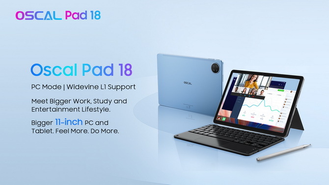 Premiera 11 calowego tabletu Oscal Pad 18 - Duży wyświetlacz, pojemna bateria, 8 GB pamięci RAM i atrakcyjna cena  [1]
