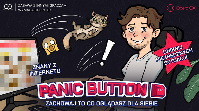 Panic Button w przeglądarce Opera GX ochroni twój ekran przed ciekawskimi! Nowa funkcja chroniąca prywatność [1]