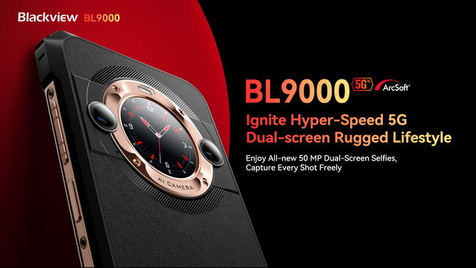 Blackview BL9000 to wytrzymały smartfon mający dwa wyświetlacze, trzy aparaty, 12 GB RAM i baterię 8800 mAh [1]