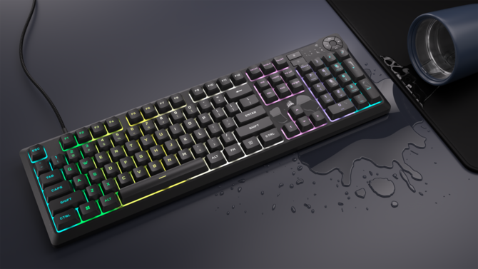 Corsair K55 Core - niedroga, imitująca mechanika klawiatura z personalizowanym 10-strefowym podświetleniem RGB [3]