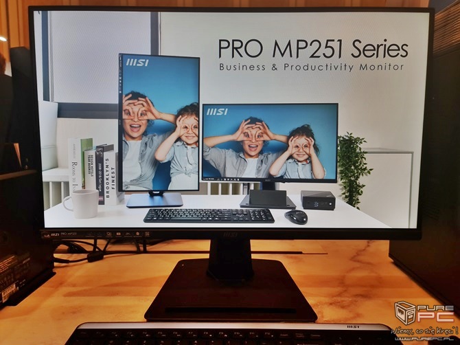 MSI Modern MD242UPW - niewielki monitor 4K do biura. Plus prezentacja komputerów MSI MEG Trident X2 oraz MSI Cubi 6 1M [nc1]