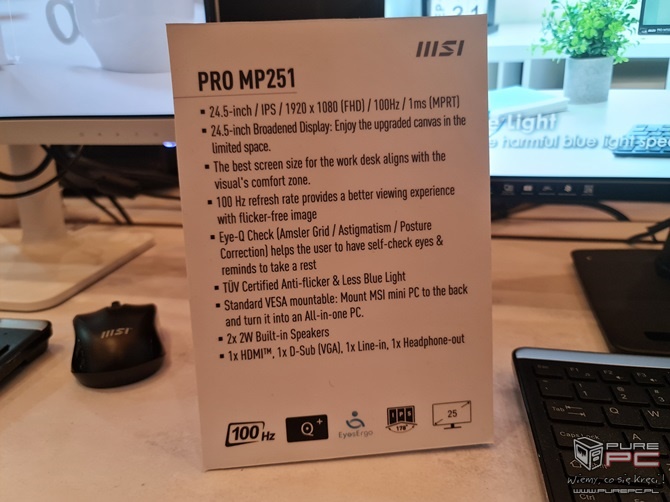 MSI Modern MD242UPW - niewielki monitor 4K do biura. Plus prezentacja komputerów MSI MEG Trident X2 oraz MSI Cubi 6 1M [nc1]