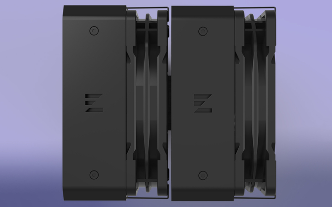Zalman CNPS14X Duo Black - quiet, dual-tower CPU cooler.  Asymmetric design and good performance [4]