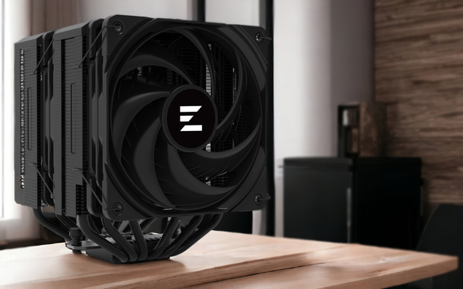 Zalman CNPS14X Duo Black – quiet, dual-tower CPU cooler.  Asymmetric design and good performance