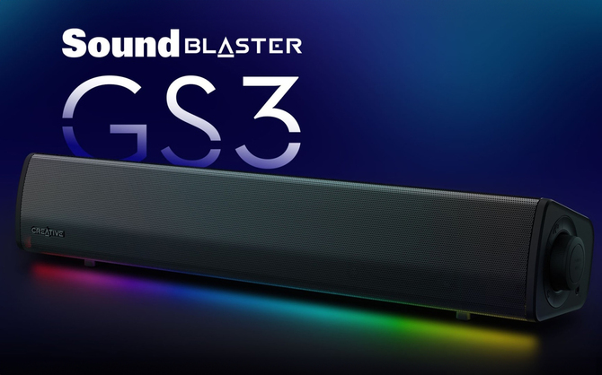 Creative Sound Blaster GS3 - nowy soundbar dla graczy z podświetleniem LED RGB. Niewielki sprzęt w korzystnej cenie [1]