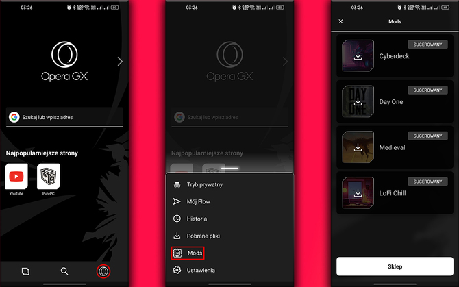 Opera GX - mobilna wersja przeglądarki internetowej otrzymuje funkcję GX Mods. Nadchodzi personalizacja na nowym poziomie [2]