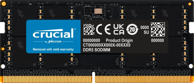 Crucial przygotował moduły pamięci DDR5 SODIMM o nietypowej pojemności 12 GB. Nowa propozycja dla posiadaczy laptopów [2]