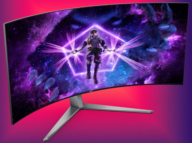 AGON PRO AG456UCZD - zakrzywiony monitor OLED dla graczy. Niski czas reakcji, HDR i obsługa AMD FreeSync Premium [4]