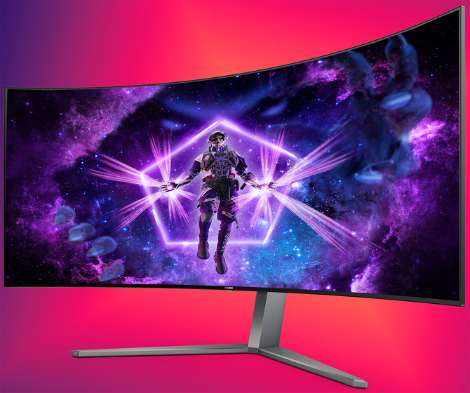 AGON PRO AG456UCZD - zakrzywiony monitor OLED dla graczy. Niski czas reakcji, HDR i obsługa AMD FreeSync Premium [3]