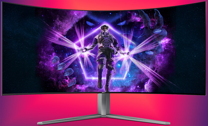 AGON PRO AG456UCZD - zakrzywiony monitor OLED dla graczy. Niski czas reakcji, HDR i obsługa AMD FreeSync Premium [2]