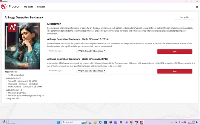UL Procyon AI Image Generation Benchmark - nowy test, który określi wydajność GPU w obliczeniach związanych z AI [2]