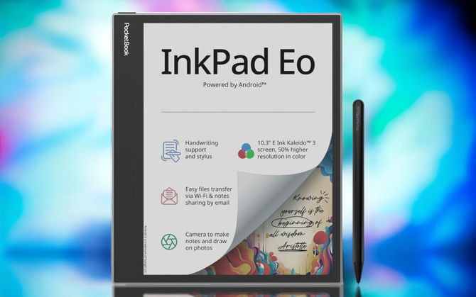 PocketBook InkPad Eo - czytnik e-booków, który jest jednocześnie notesem. Spory ekran E Ink Kaleido 3, rysik i system Android [1]
