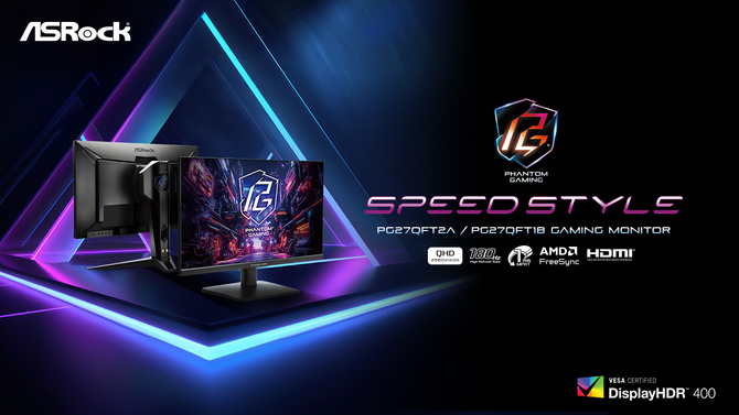 Nowe monitory ASRock Phantom Gaming z ciekawymi rozwiązaniami. Jeden posiada wbudowaną antenę WiFi [1]