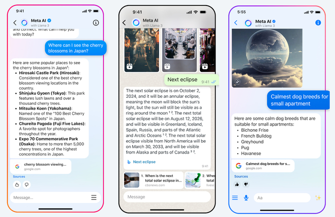 Facebook, Instagram, WhatsApp i Messenger integrują się z asystentem Meta AI. Nowy model AI Llama 3 już dostępny [2]