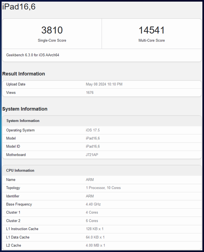 Apple M4 - procesor przetestowany w Geekbench. Okazał się dużo wydajniejszy niż Qualcomm Snapdragon X Elite [2]