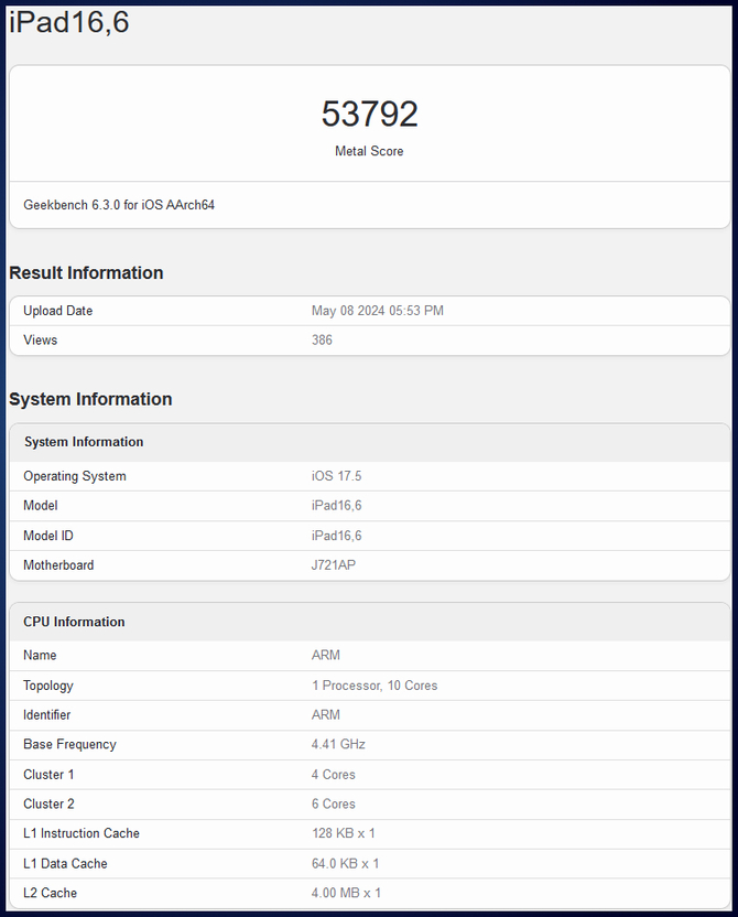 Apple M4 - procesor przetestowany w Geekbench. Okazał się dużo wydajniejszy niż Qualcomm Snapdragon X Elite [3]