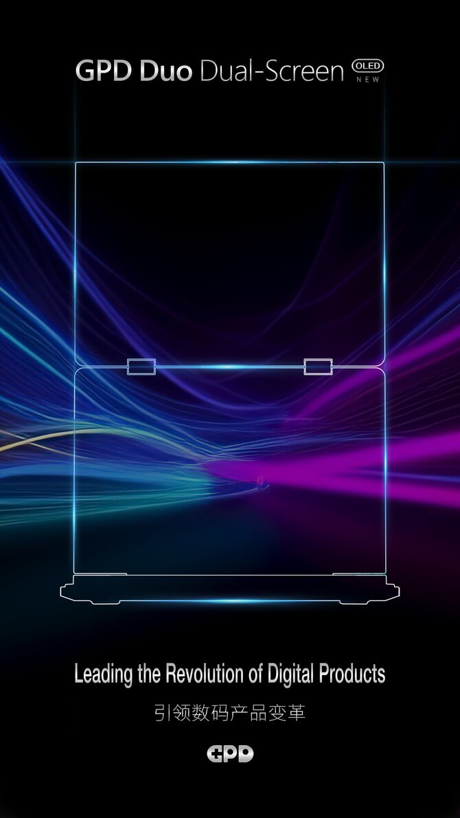 Firma GPD pracuje nad laptopem z dwoma ekranami AMOLED oraz z klasycznie przymocowaną klawiaturą [2]